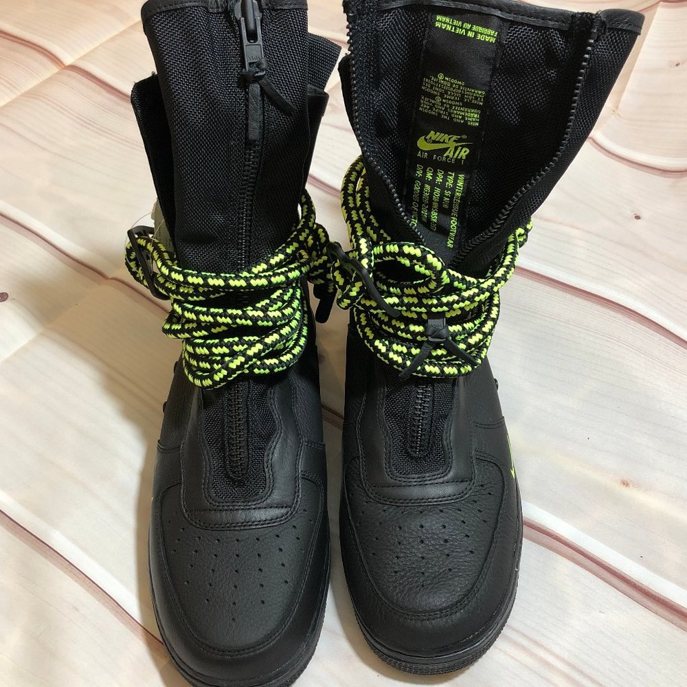 Nike SF AF1 Air Force One Black/Volt Shoes NWOT